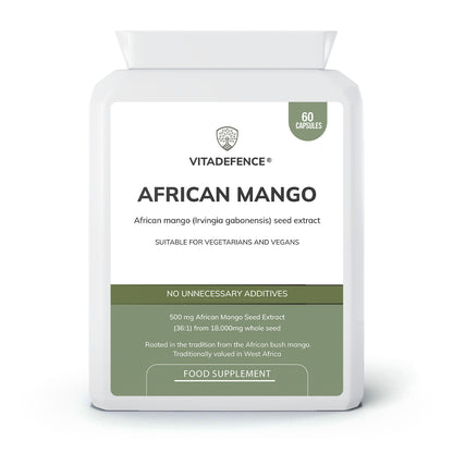 African Mango 2-Pack | Concentrated Seed Extract 500mg – 120 Capsules (2 x 60) -  Vitadefence® - Vitadefence®
