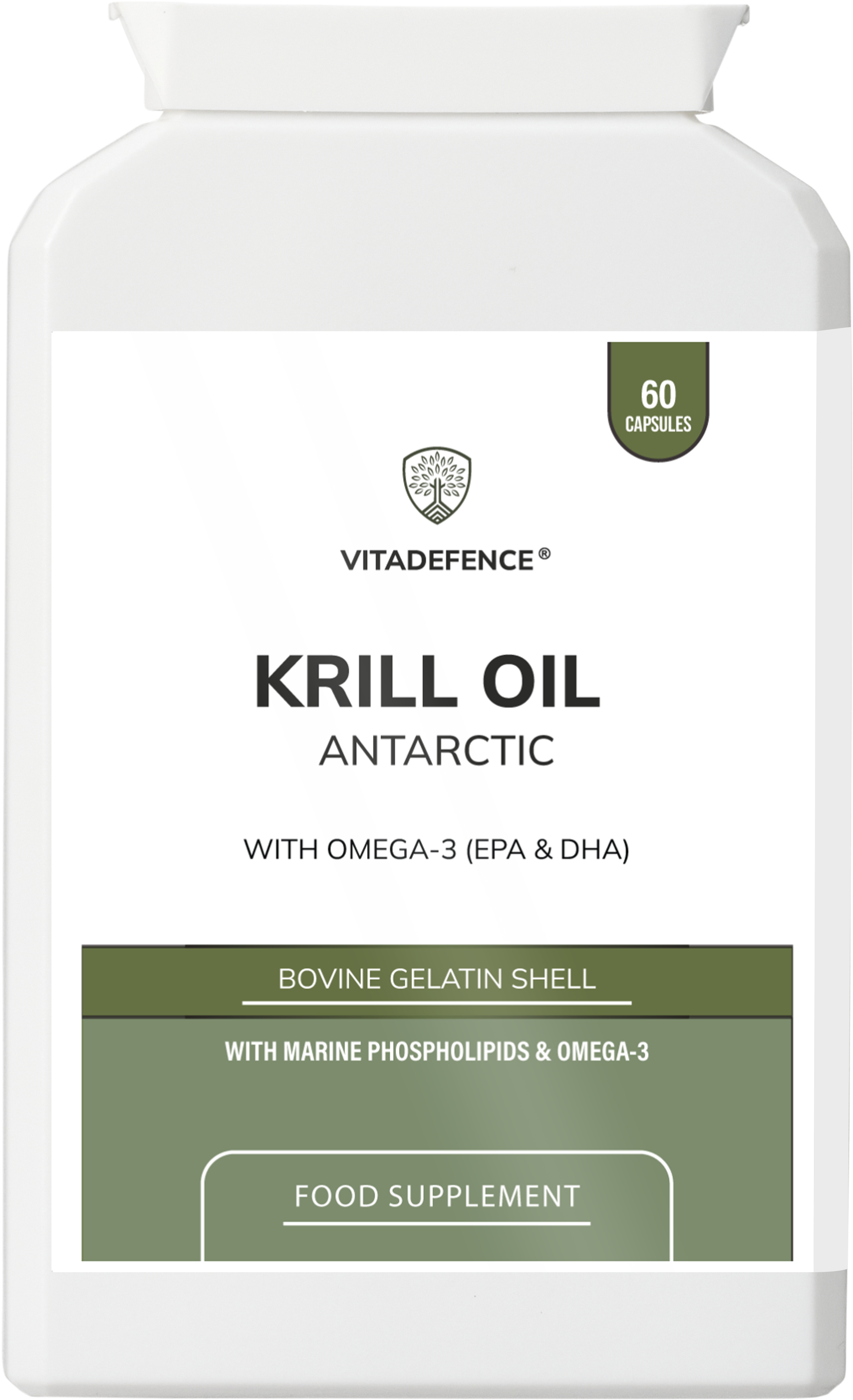 Krill Oil Antarctic | 500 mg with EPA, DHA & Astaxanthin – 60 Softgels -  Vitadefence® - Vitadefence®
