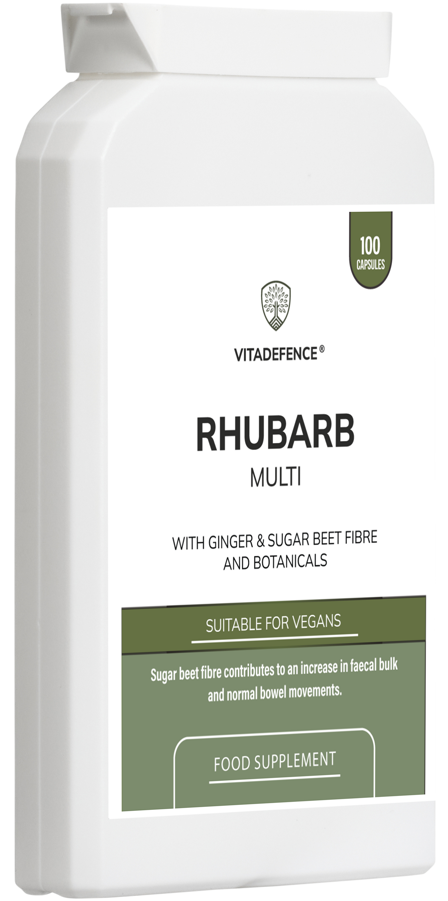 Rhubarb Multi | With Burdock, Clove & Botanicals – 100 Capsules -  Vitadefence® - Vitadefence®
