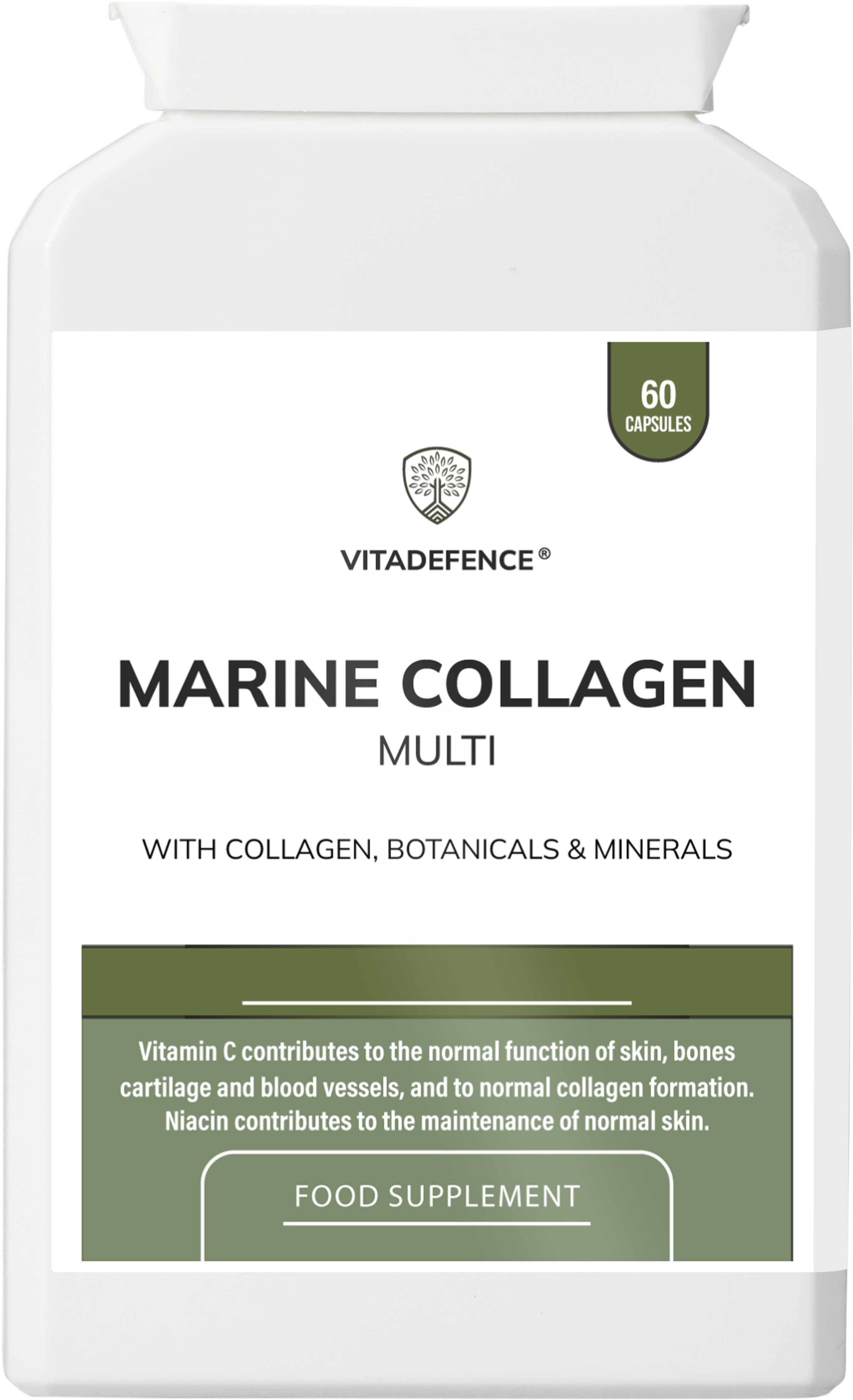 Marine Collagen Multi | With Vitamin C, Zinc & Biotin – 60 Capsules -  Vitadefence® - Vitadefence®
