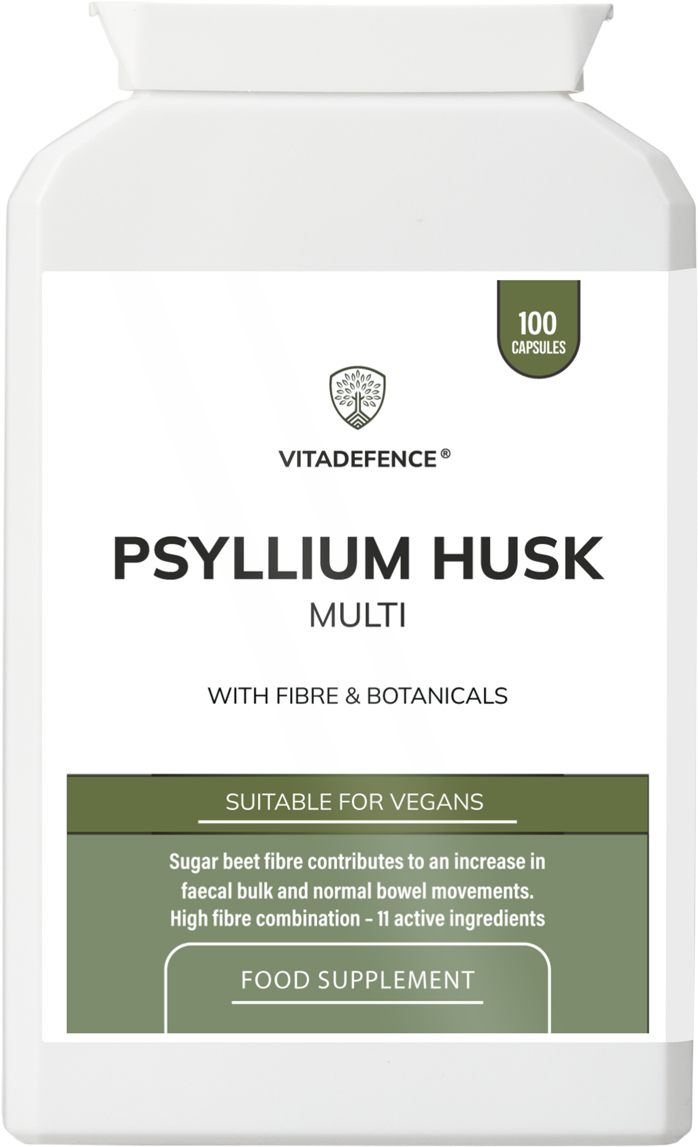 Psyllium Husk Multi | High-Fibre Botanical Blend – 100 Capsules -  Vitadefence® - Vitadefence®
