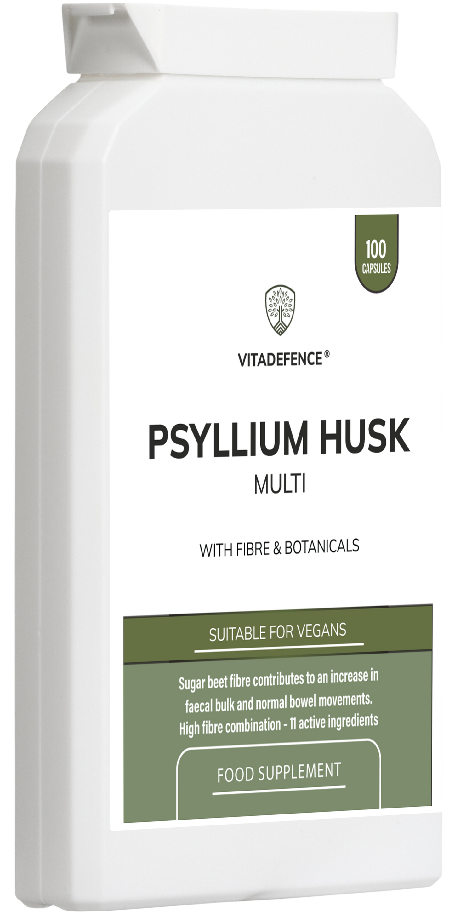 Psyllium Husk Multi | High-Fibre Botanical Blend – 100 Capsules -  Vitadefence® - Vitadefence®
