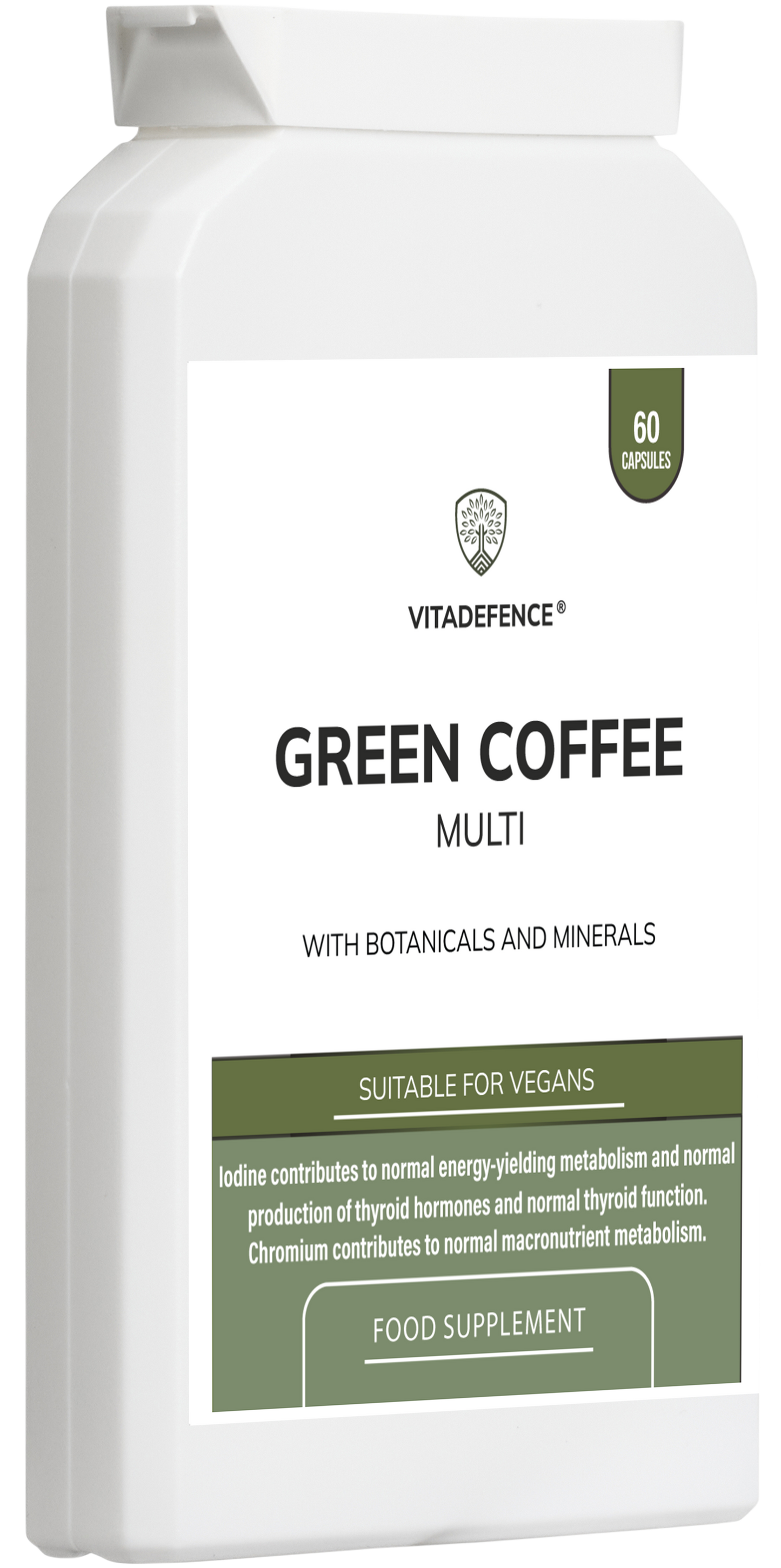 Green Coffee Multi | With Chromium, Iodine & Botanicals – 60 Vegan Capsules -  Vitadefence® - Vitadefence®
