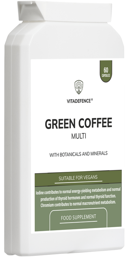 Green Coffee Multi | With Chromium, Iodine & Botanicals – 60 Vegan Capsules -  Vitadefence® - Vitadefence®
