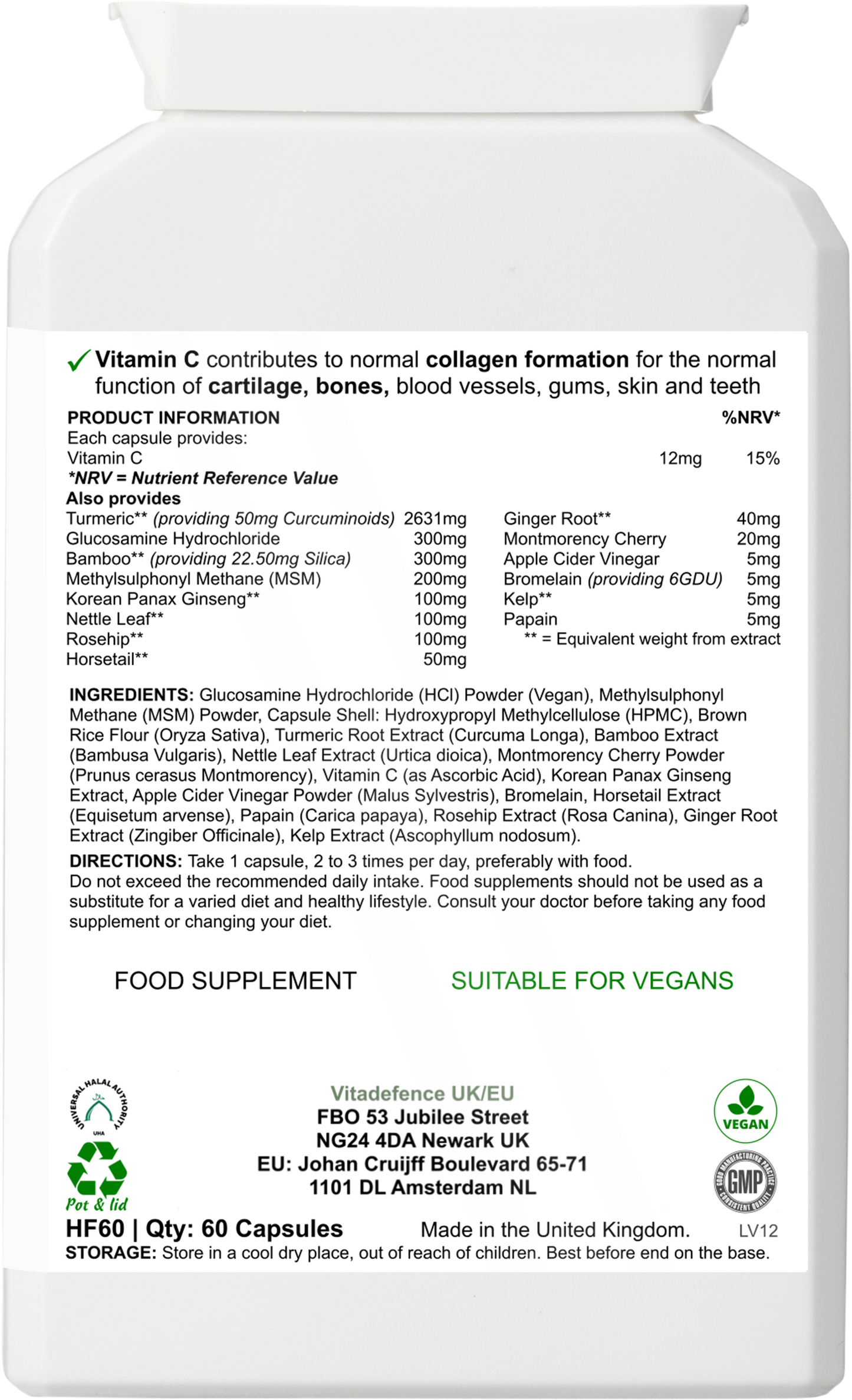 Turmeric Multi | With Vitamin B6, Zinc & Botanicals – 90 Capsules -  Vitadefence® - Vitadefence®
