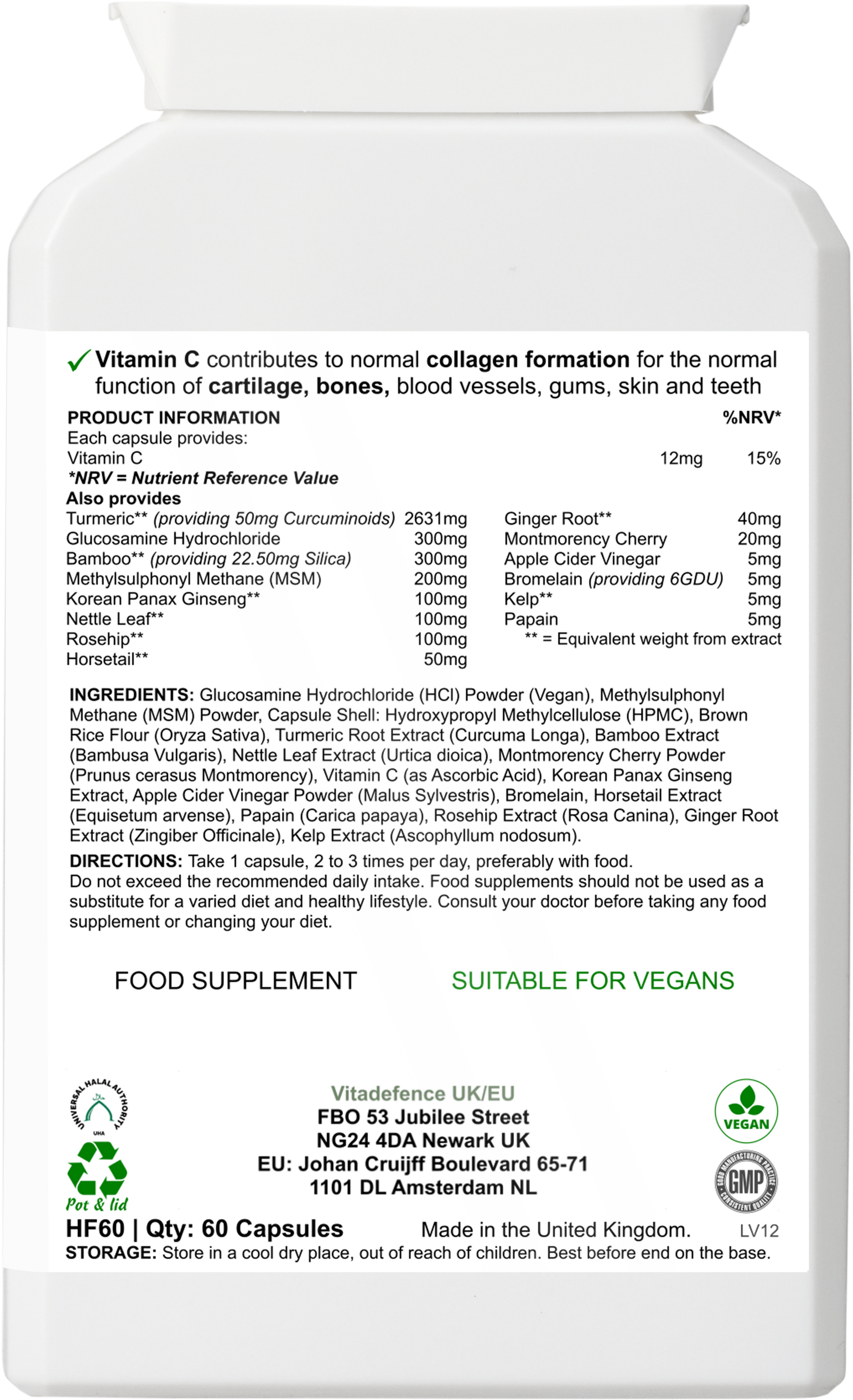 Turmeric Multi | With Vitamin B6, Zinc & Botanicals – 90 Capsules -  Vitadefence® - Vitadefence®
