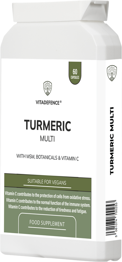Turmeric Multi | With Vitamin B6, Zinc & Botanicals – 90 Capsules -  Vitadefence® - Vitadefence®
