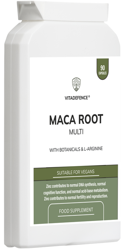 Maca Root Multi | With L-Arginine, Ginkgo Biloba & Zinc – 90 Vegan Capsules -  Vitadefence® - Vitadefence®
