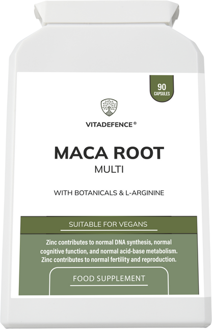 Maca Root Multi | With L-Arginine, Ginkgo Biloba & Zinc – 90 Vegan Capsules -  Vitadefence® - Vitadefence®
