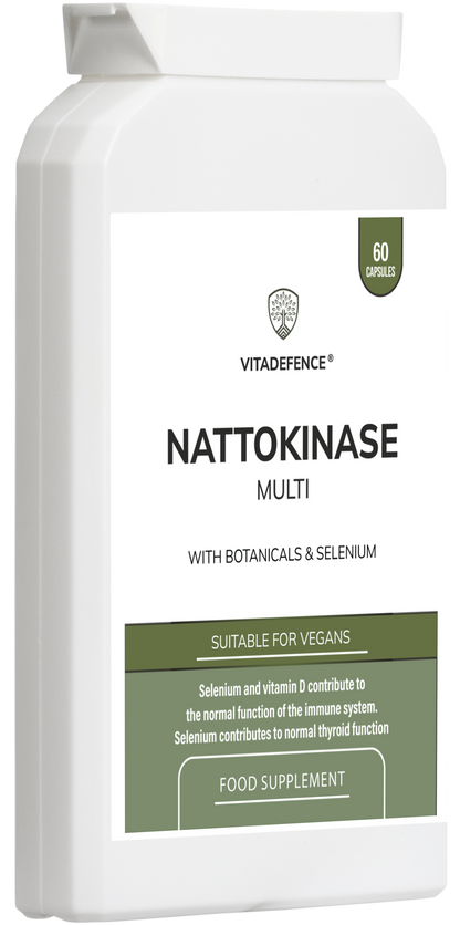 Nattokinase Multi | With Vitamin D3, Selenium & Botanicals – 60 Capsules -  Vitadefence® - Vitadefence®
