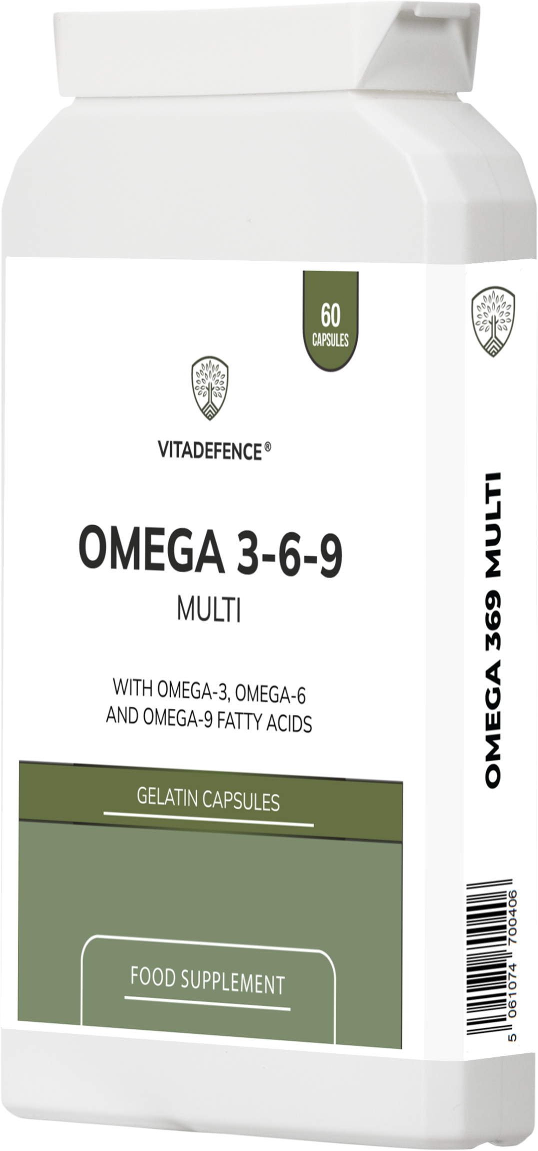 Omega 3-6-9 Multi | With Fish Oil, Flaxseed, Sunflower Oil & Vitamin E – 60 Gelatin Capsules -  Vitadefence® - Vitadefence®

