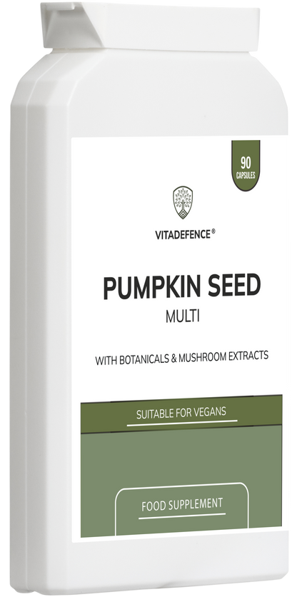 Pumpkin Seed Multi | With Olive Leaf, Clove Bud & Botanicals – 90 Capsules -  Vitadefence® - Vitadefence®
