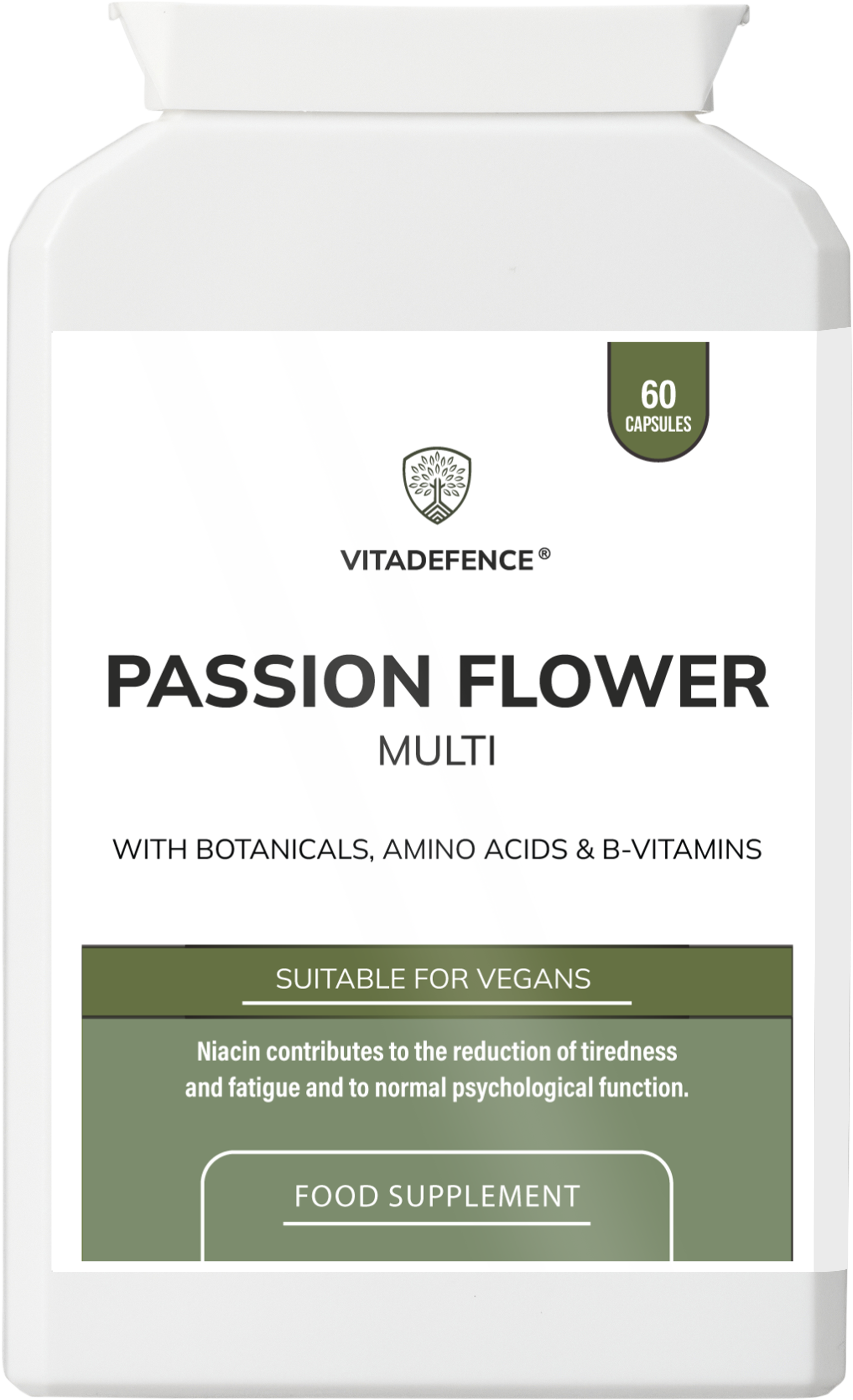 Passion Flower Multi | With Montmorency Cherry, Chamomile, Ashwagandha & Magnesium – 60 Capsule -  Vitadefence® - Vitadefence®
