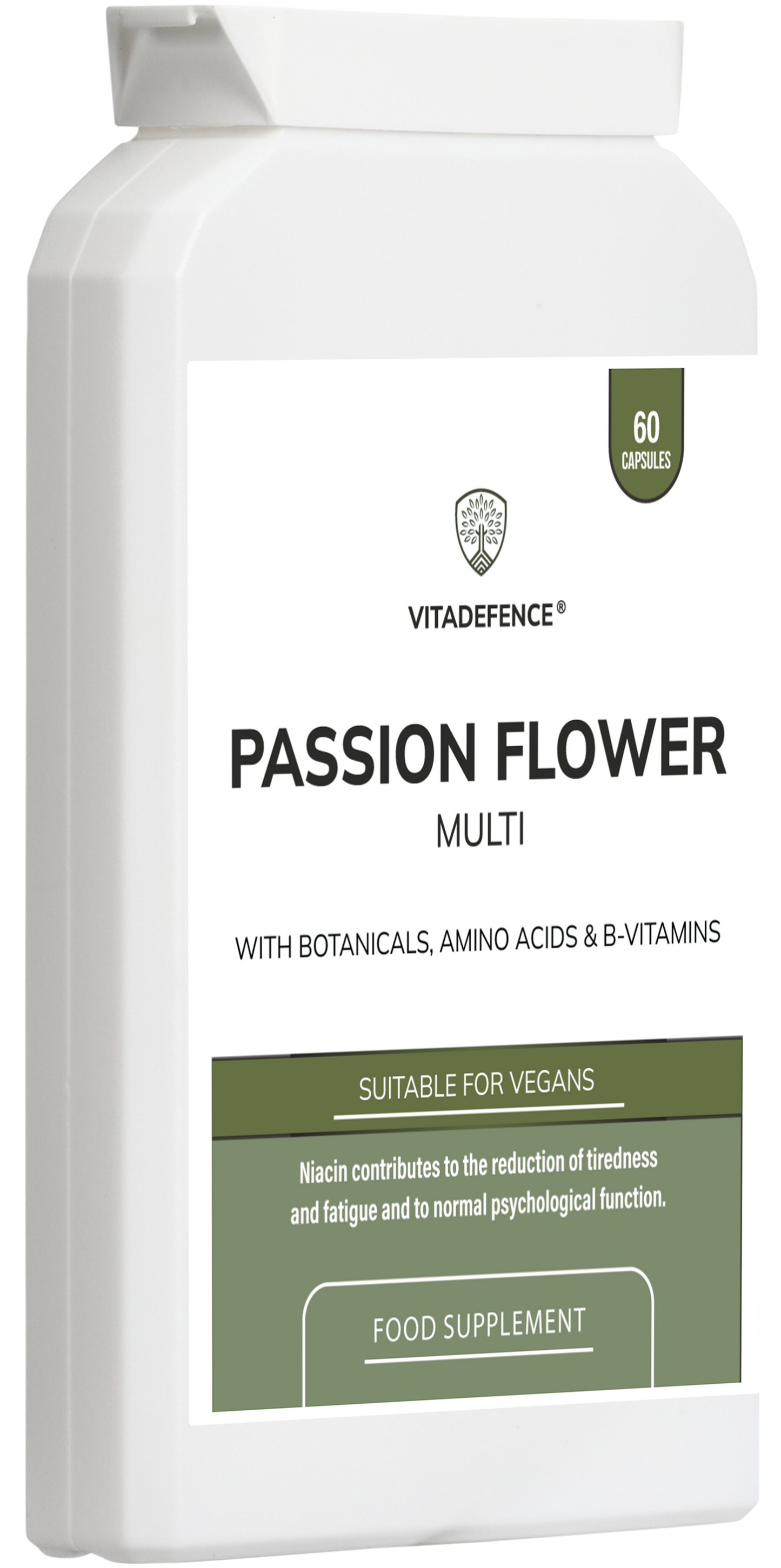 Passion Flower Multi | With Montmorency Cherry, Chamomile, Ashwagandha & Magnesium – 60 Capsule -  Vitadefence® - Vitadefence®
