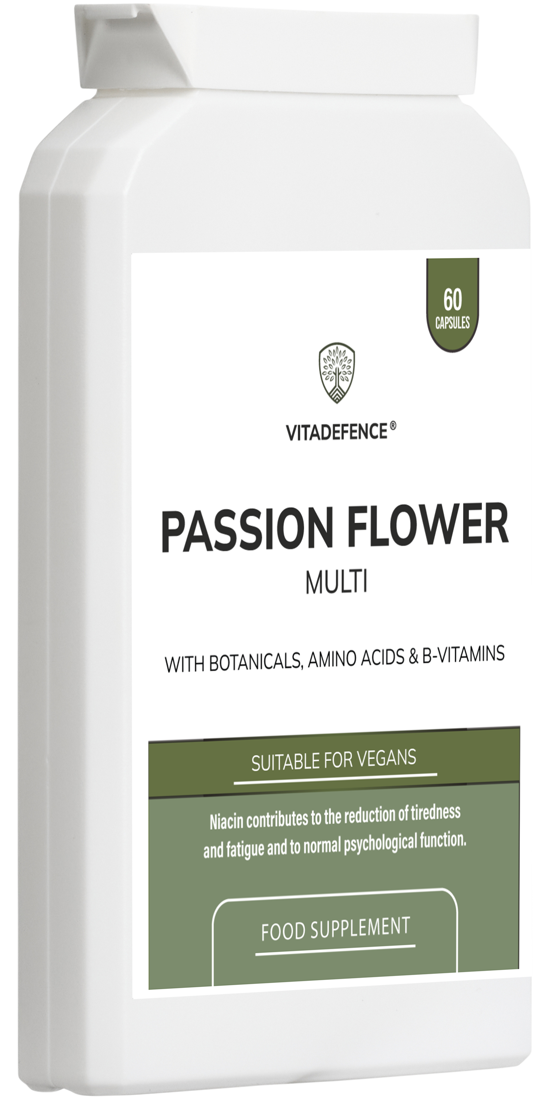Passion Flower Multi | With Montmorency Cherry, Chamomile, Ashwagandha & Magnesium – 60 Capsule -  Vitadefence® - Vitadefence®
