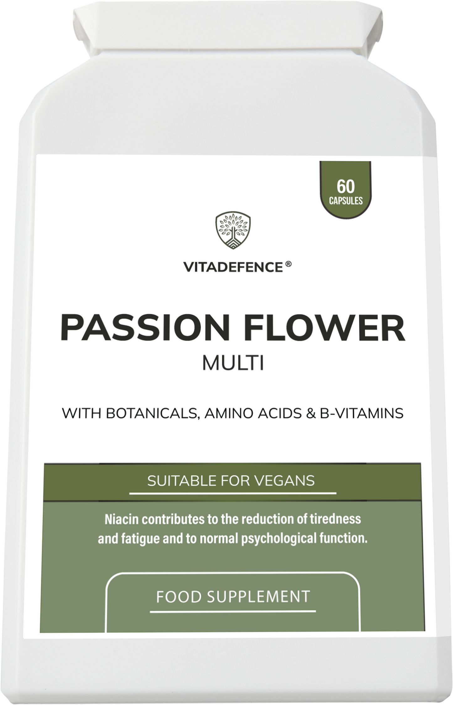 Passion Flower Multi | With Montmorency Cherry, Chamomile, Ashwagandha & Magnesium – 60 Capsule -  Vitadefence® - Vitadefence®
