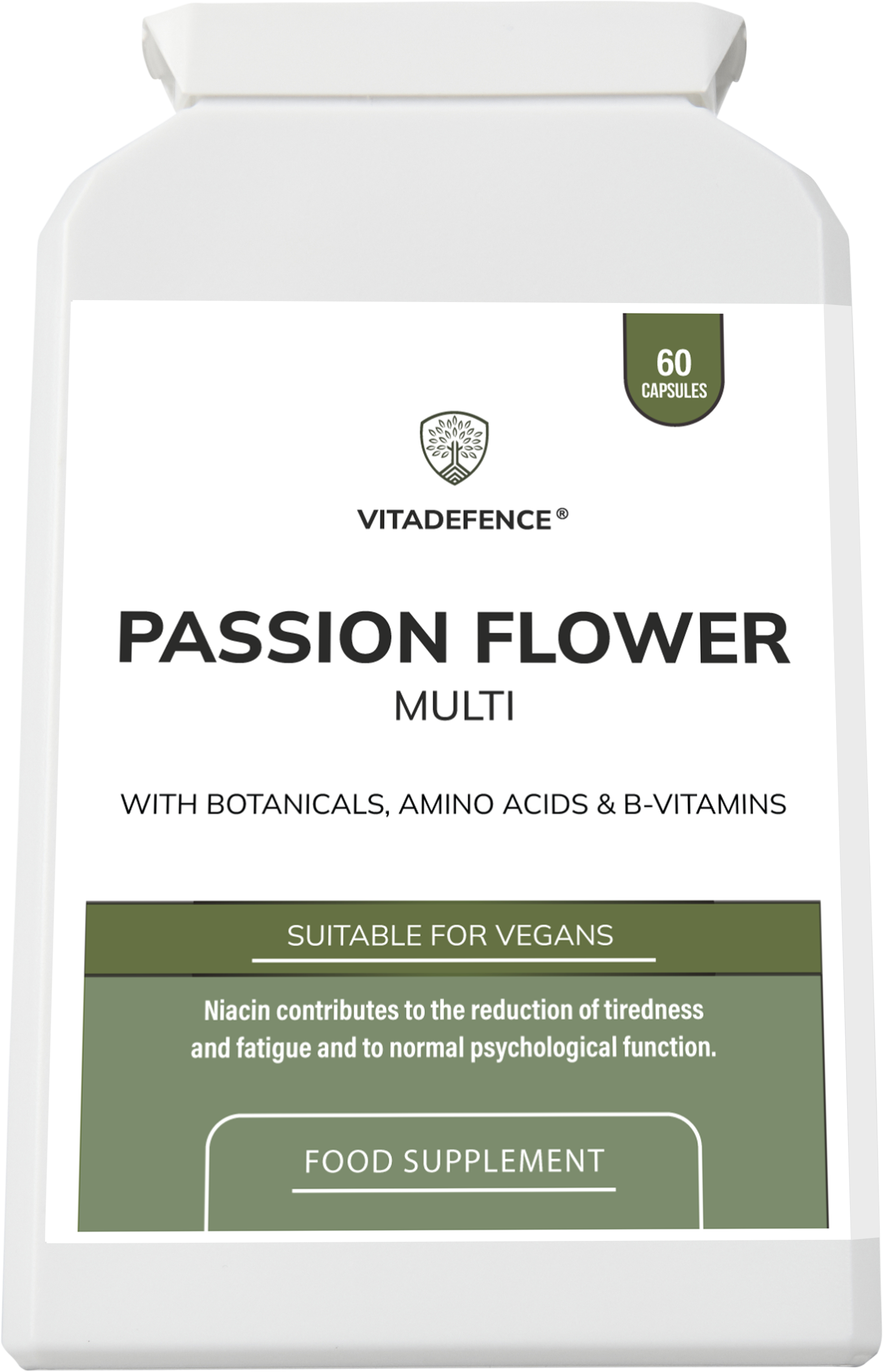 Passion Flower Multi | With Montmorency Cherry, Chamomile, Ashwagandha & Magnesium – 60 Capsule -  Vitadefence® - Vitadefence®
