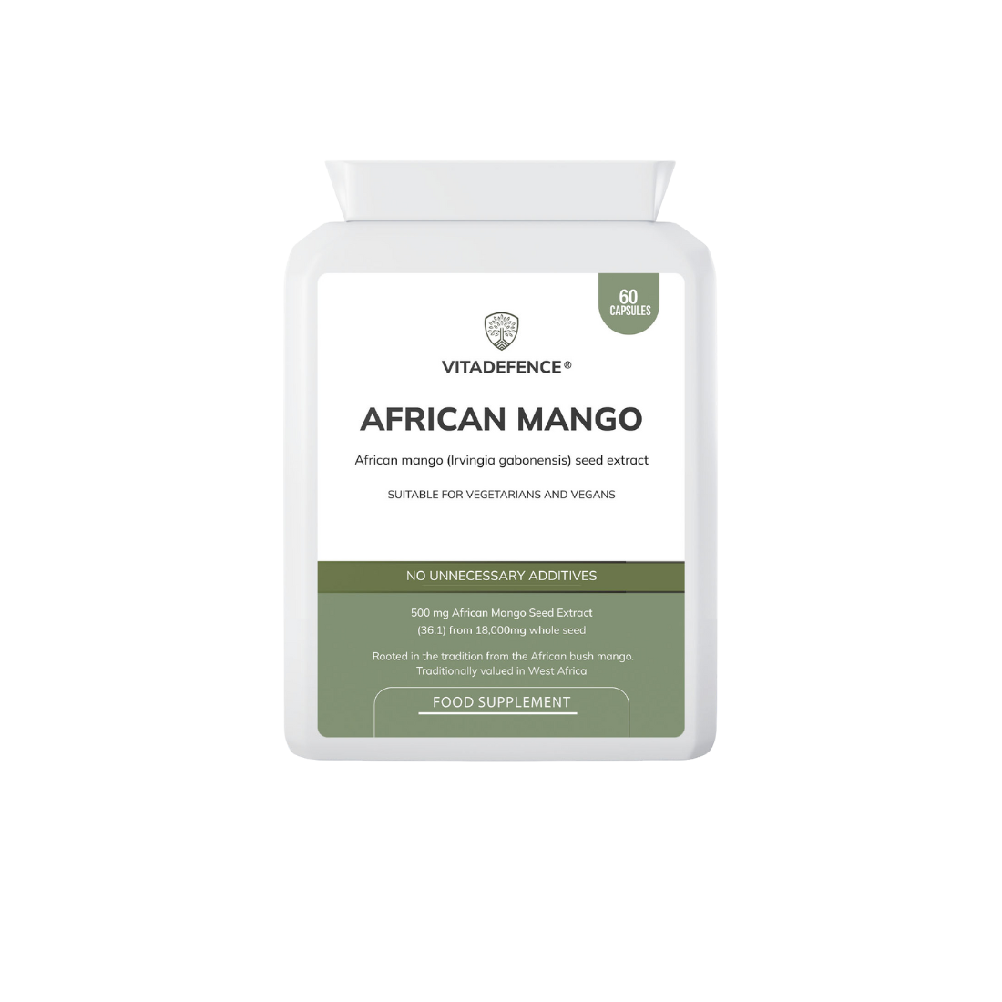 African Mango | Pure Seed Extract 18,000mg Equivalent – 60 Capsules -  Vitadefence® - Vitadefence®
