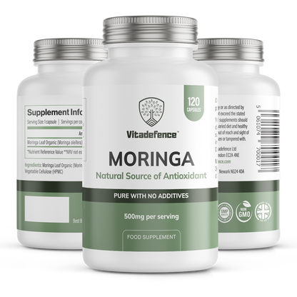 Moringa Oleifera | 500 mg Vegan Capsules – 120 Count -  Vitadefence® - Vitadefence®
