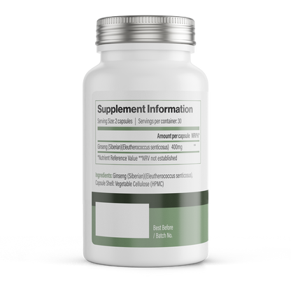 Siberian Ginseng | 400 mg Vegan Capsules – 60 Count -  Vitadefence® - Vitadefence®
