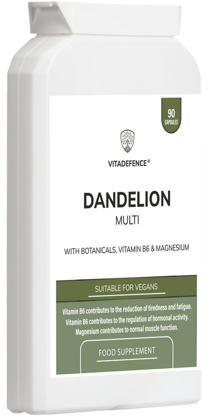 Dandelion Multi | With Vitamin B6, Magnesium & Botanicals – 90 Capsules -  Vitadefence® - Vitadefence®
